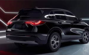 A rear view of a 2024 Honda HR-V parked near Ontario, California