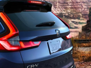 A dark blue 2024 Honda CR-V Hybrid photographed outdoors near Ontario, California
