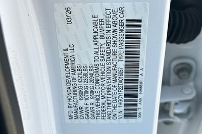 2026 Honda Accord LX