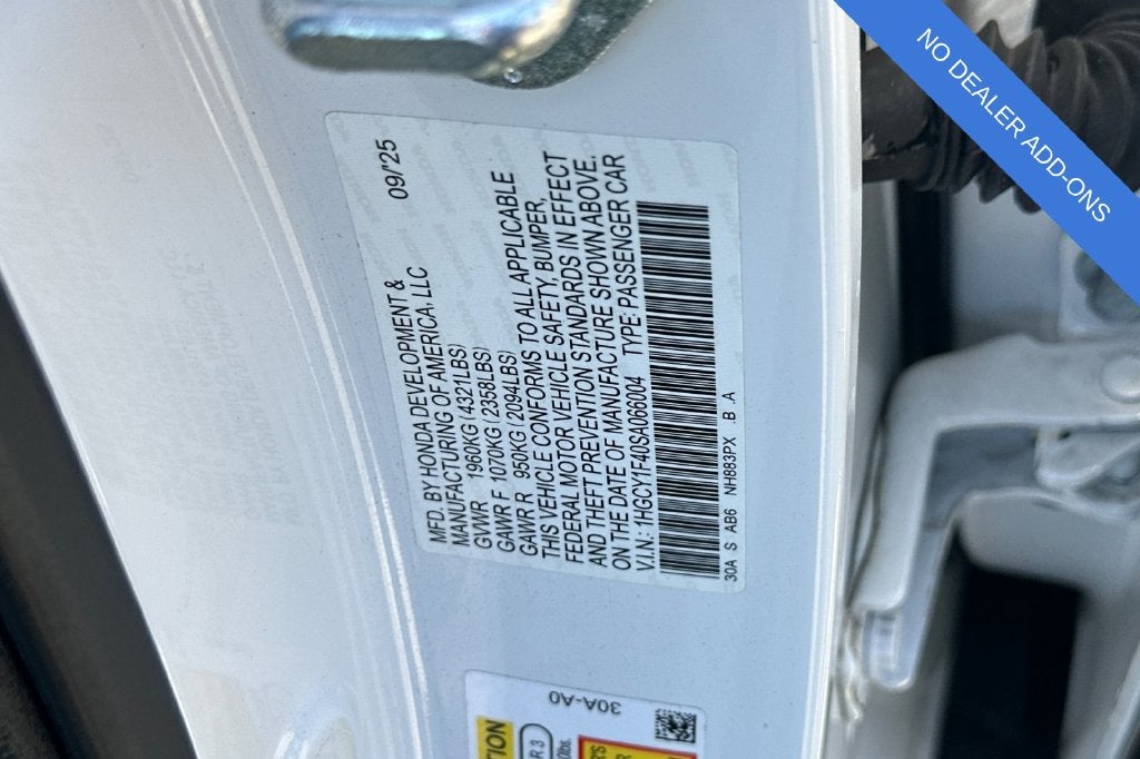 2025 Honda Accord SE