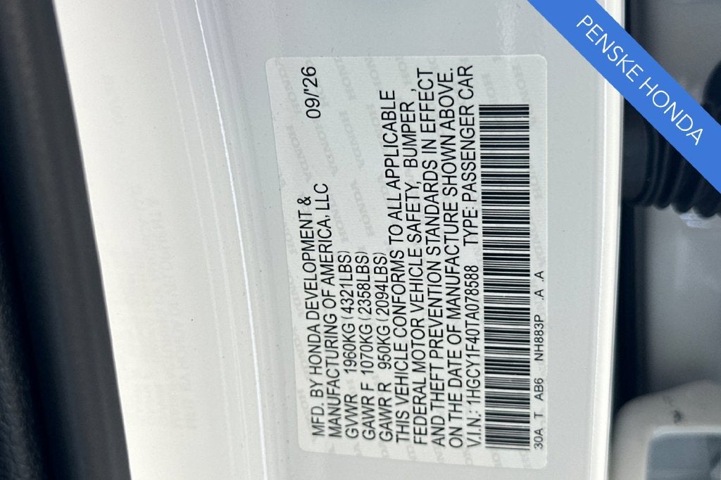 2026 Honda Accord SE