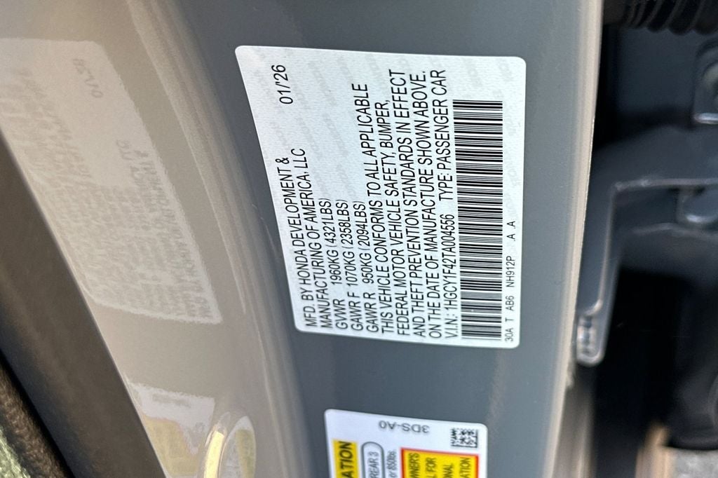 2026 Honda Accord SE