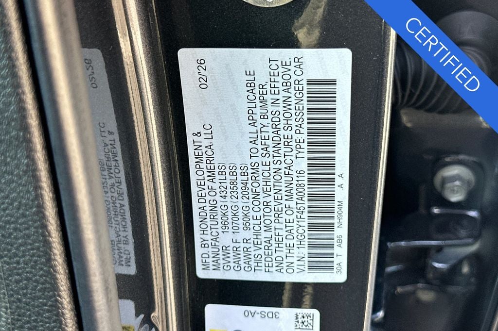 2026 Honda Accord SE