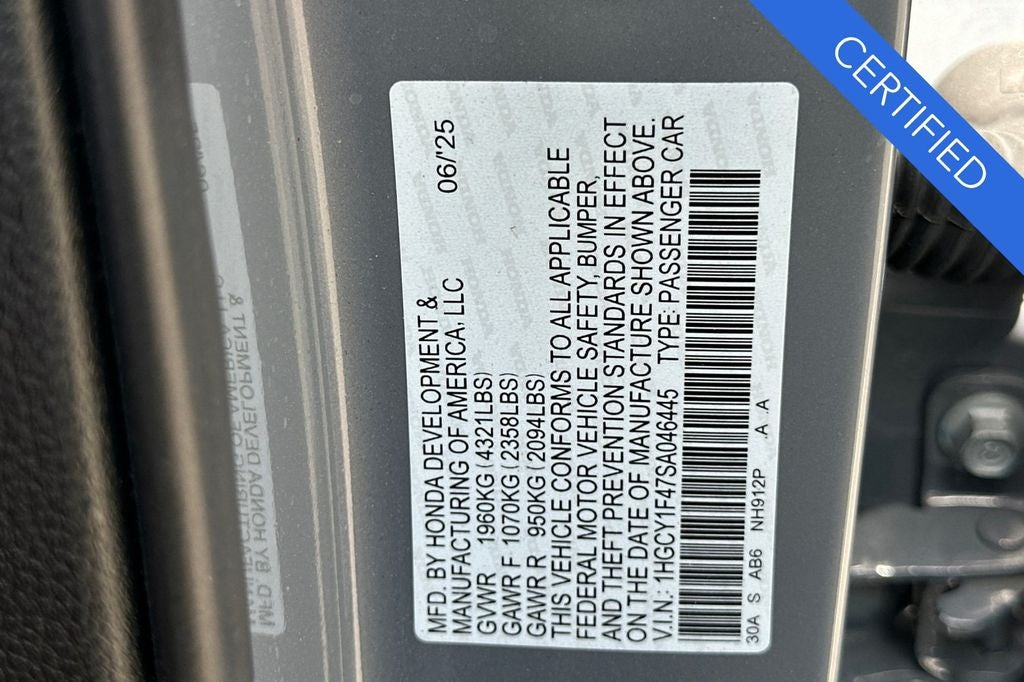 2025 Honda Accord SE