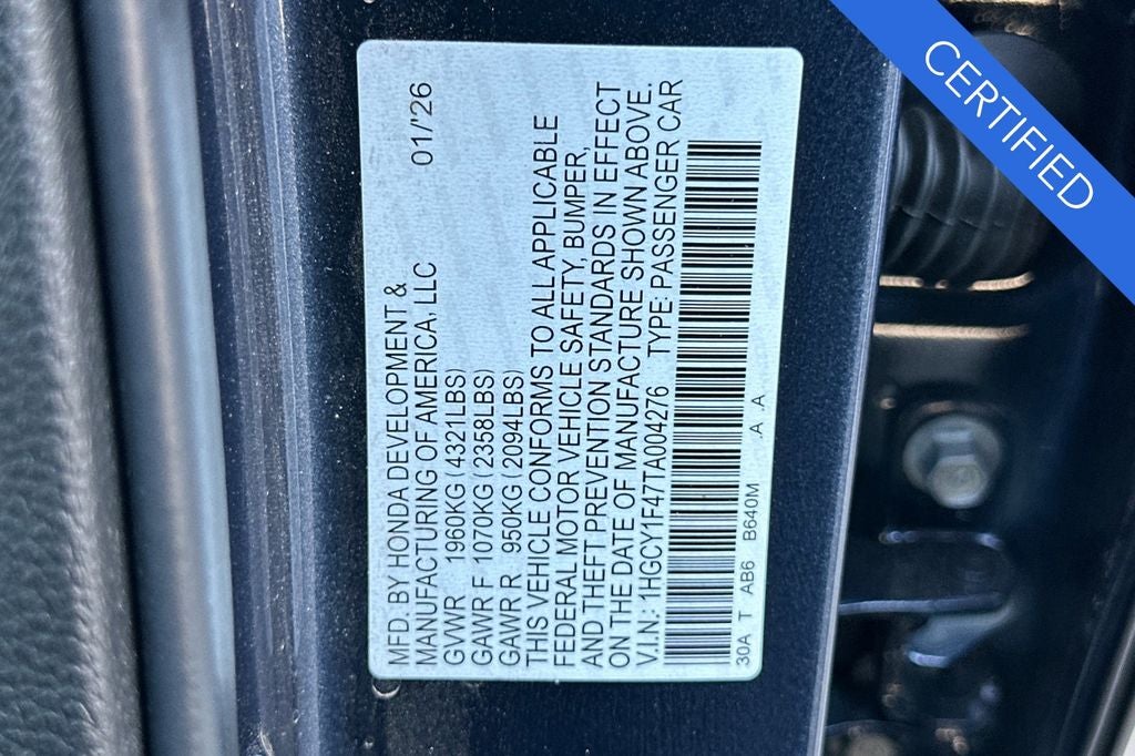 2026 Honda Accord SE