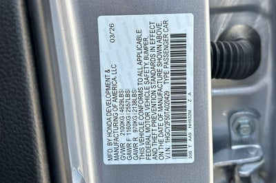 2026 Honda Accord Hybrid Sport