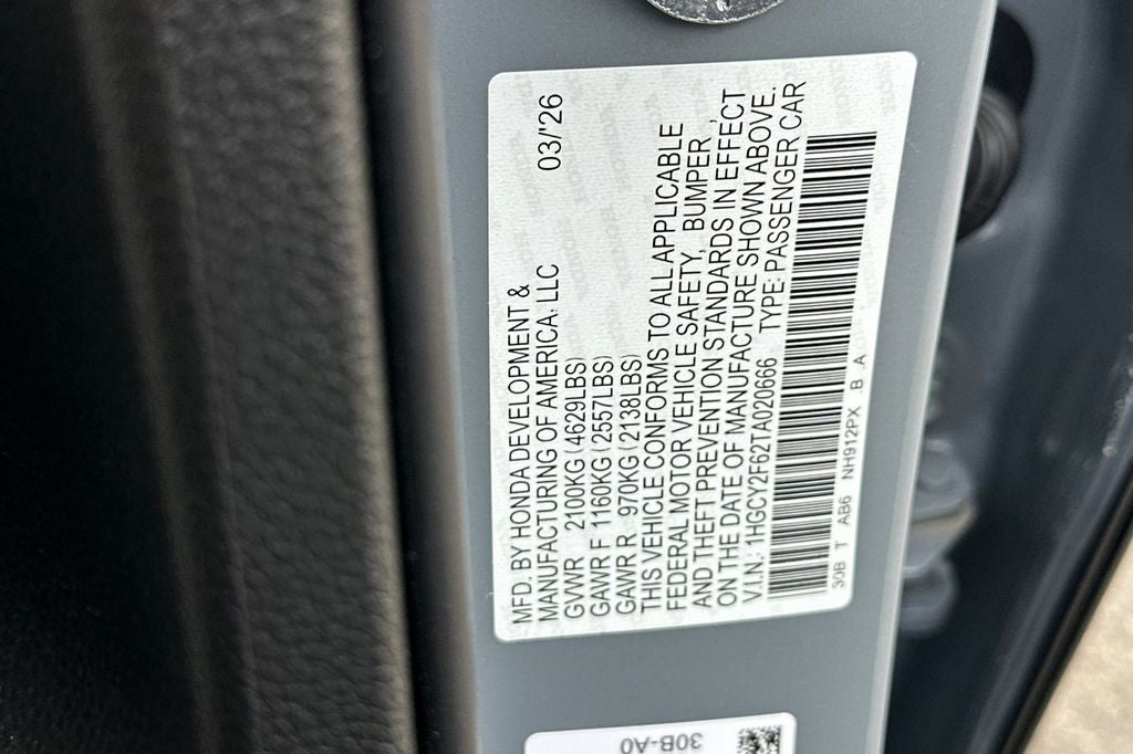 2026 Honda Accord Hybrid EX-L