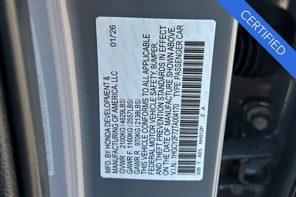 2026 Honda Accord Hybrid Sport-L