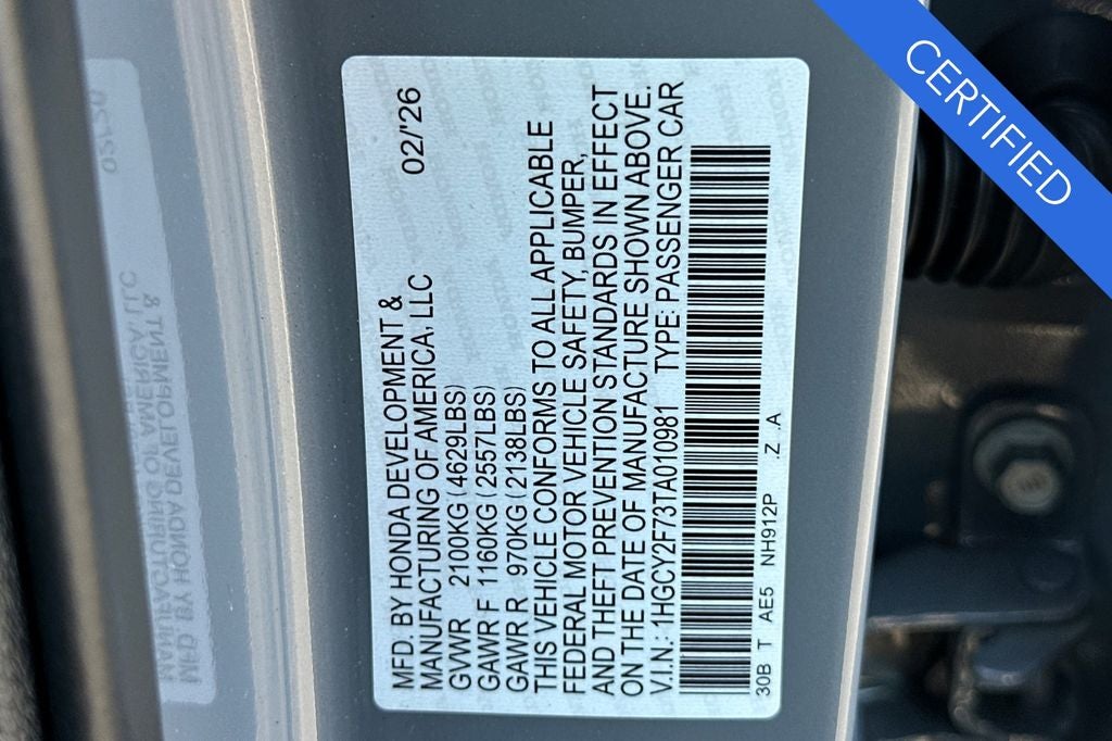 2026 Honda Accord Hybrid Sport-L