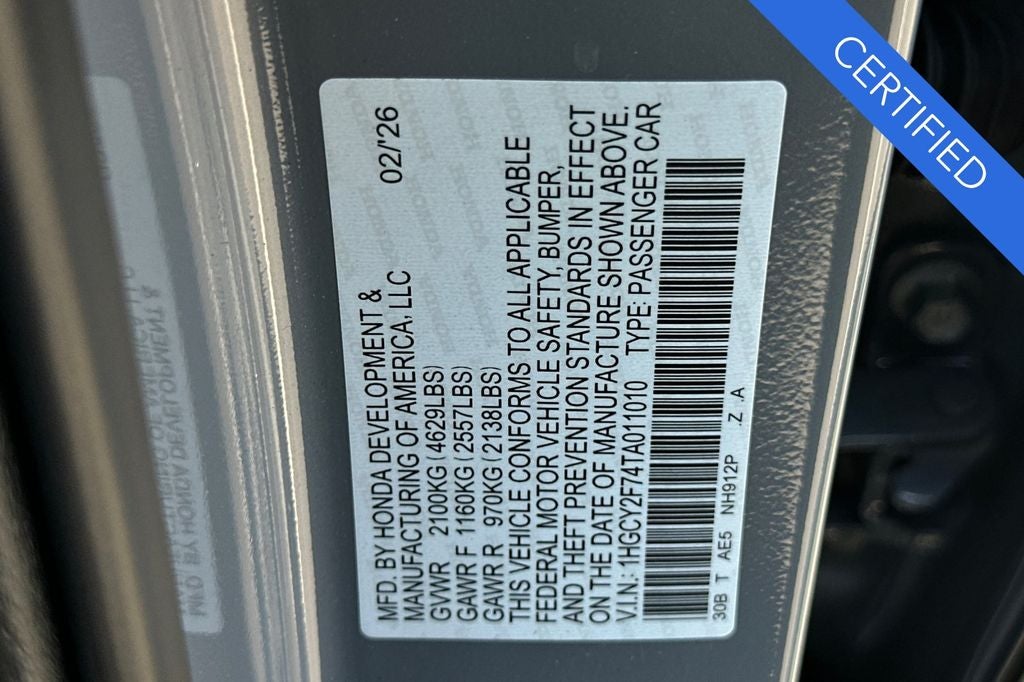 2026 Honda Accord Hybrid Sport-L