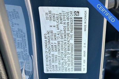 2026 Honda Civic Sport