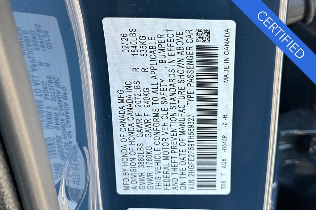 2026 Honda Civic Sport