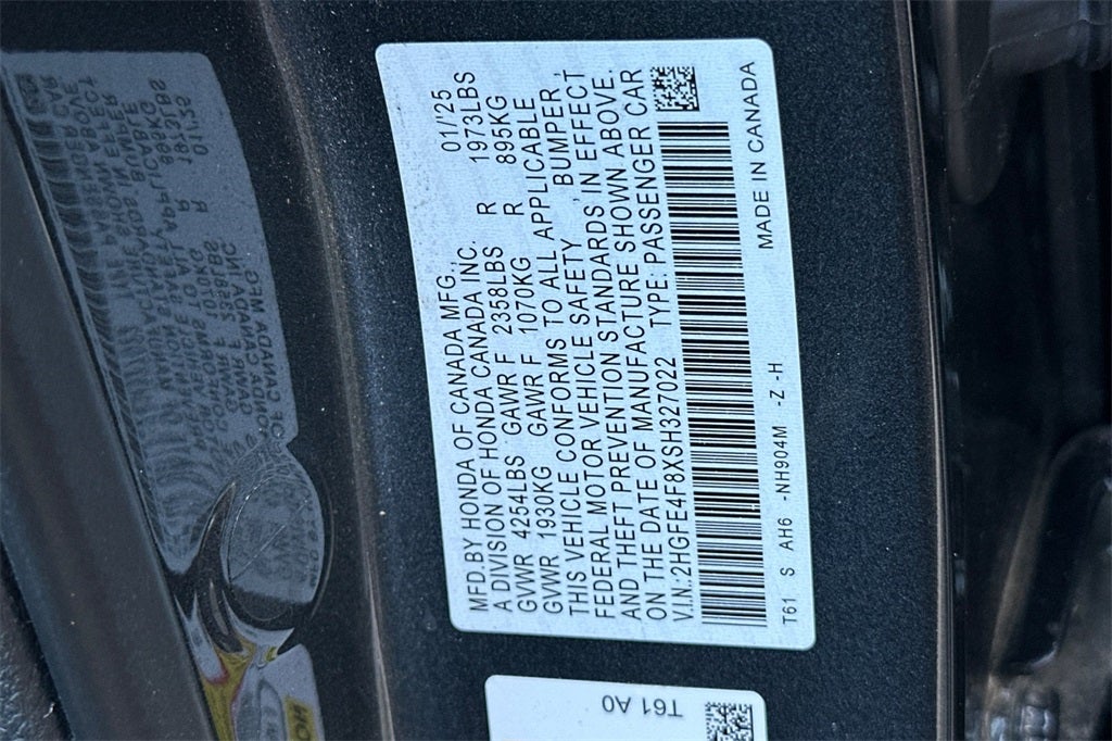 2025 Honda Civic Hybrid Sport