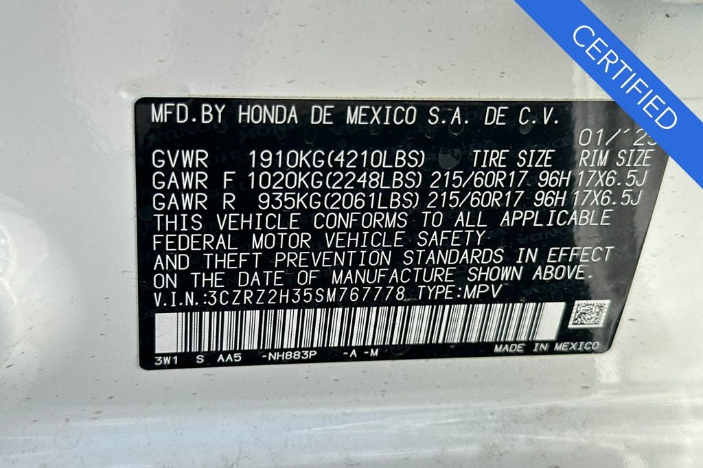 2025 Honda HR-V LX