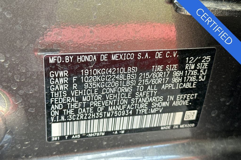 2026 Honda HR-V LX