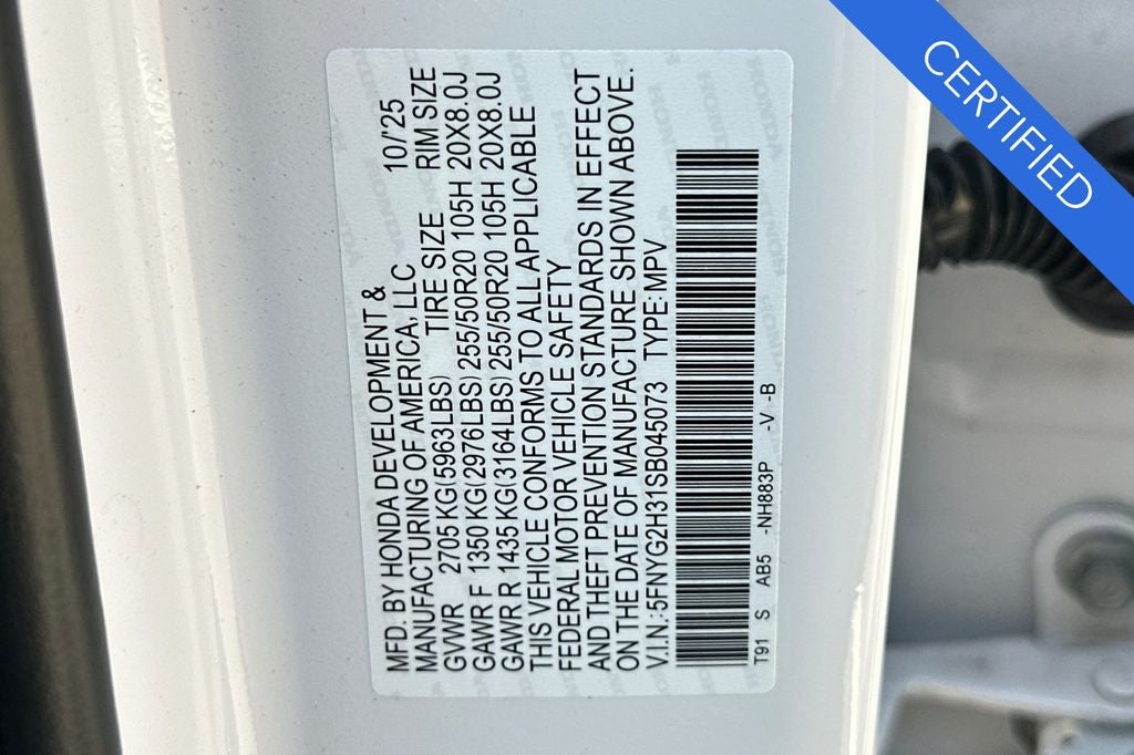 2025 Honda Pilot Sport
