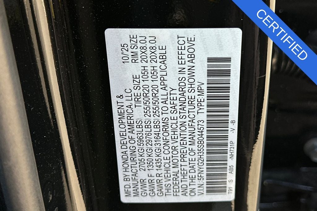 2025 Honda Pilot Sport