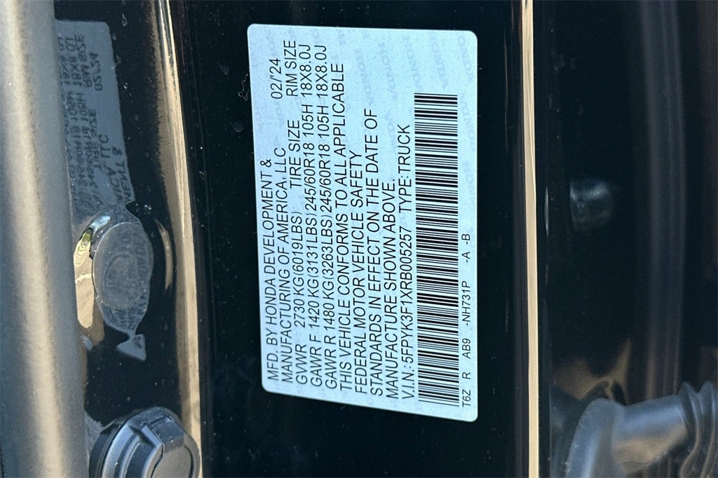 2024 Honda Ridgeline Sport