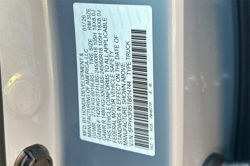 2026 Honda Ridgeline Black Edition