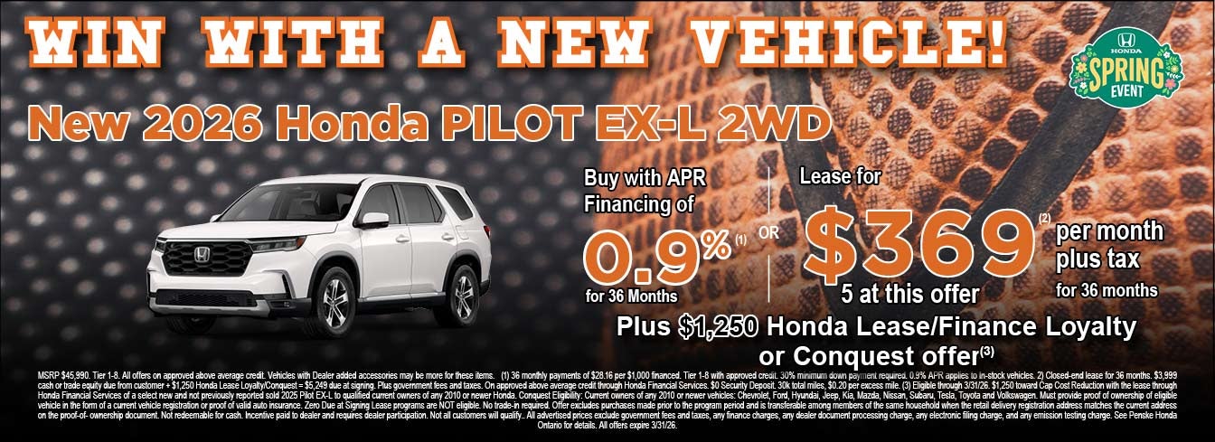 WIN WITH A NEW VEHICLE!