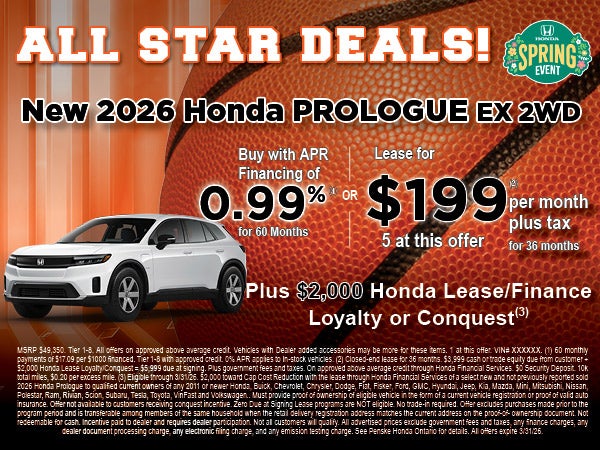 New 2026 Honda Prologue EX