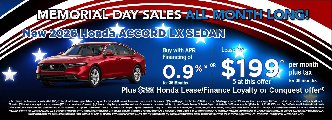 2026 Honda Accord LX Sedan