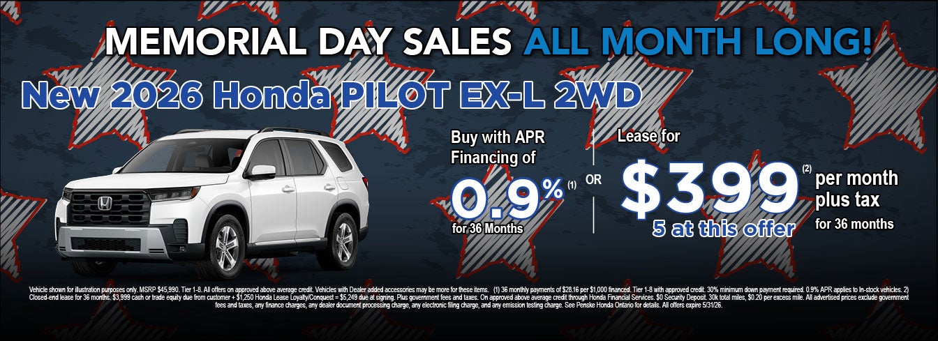 New 2026 Honda Pilot