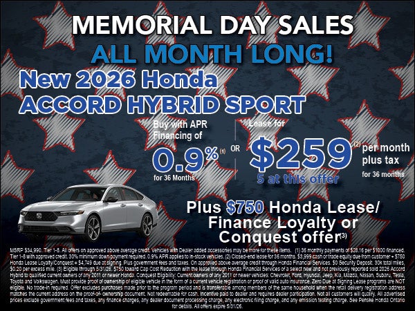New 2026 Honda Accord Hybrid