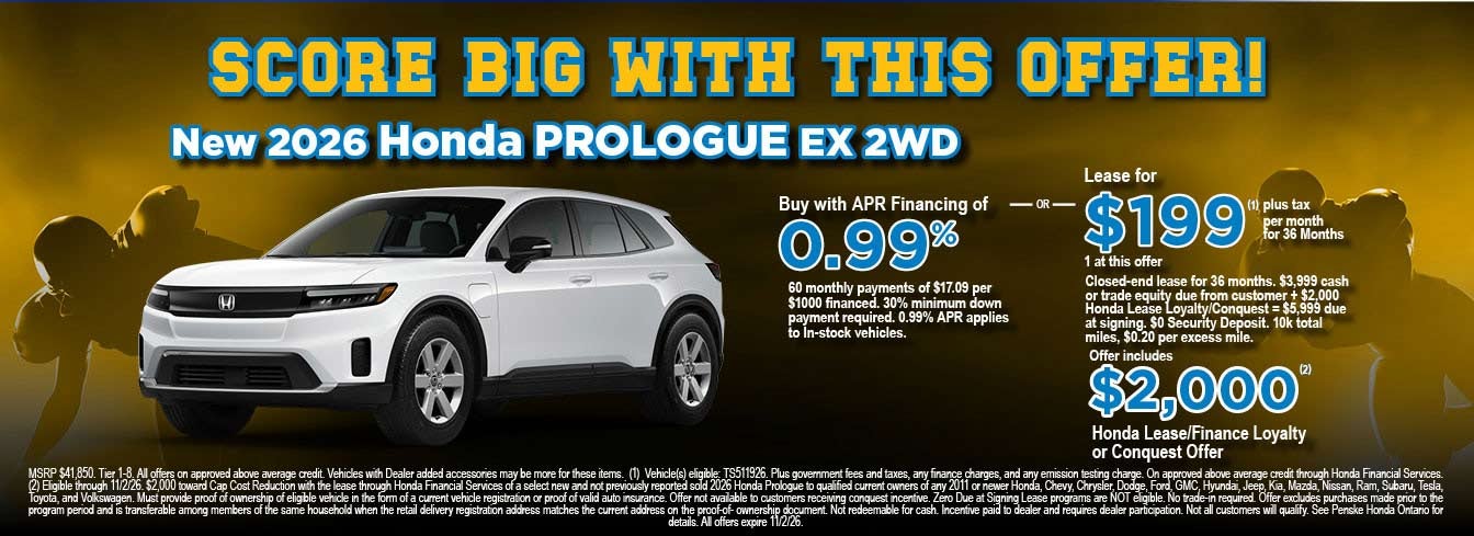 New Honda Prologue EX