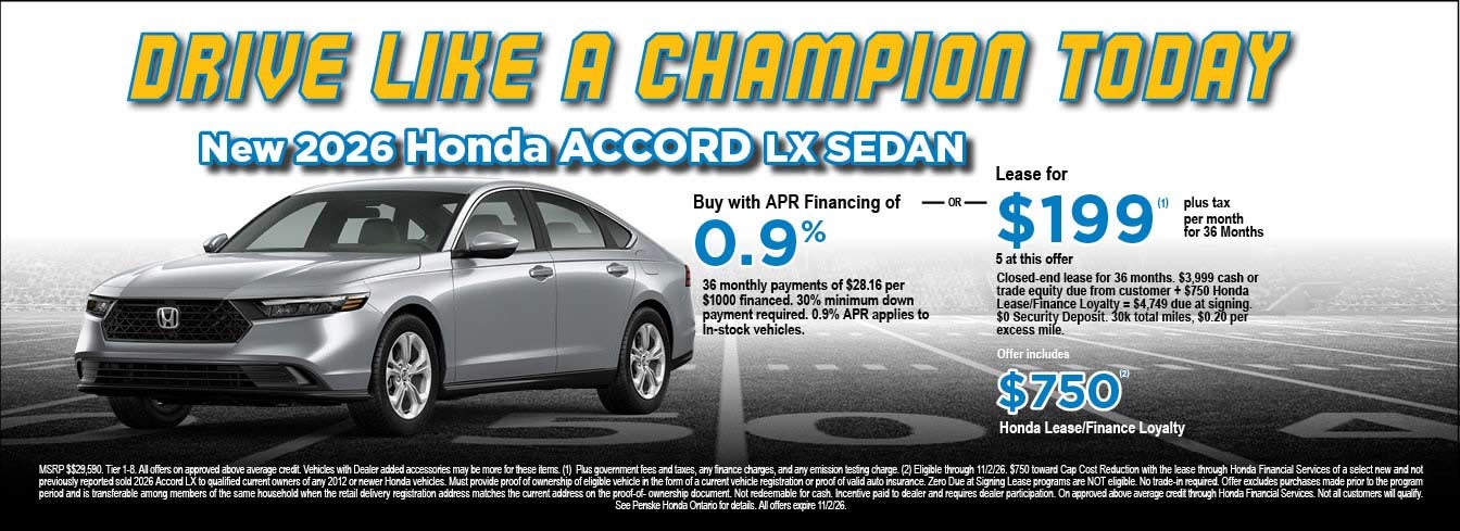 New Honda Accord LX Sedan