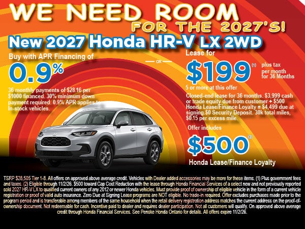 New Honda HR-V LX