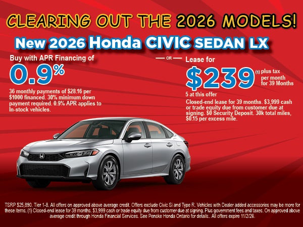 New Honda Civic Sedan LX
