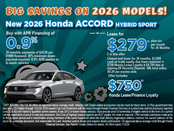 New Honda Accord Hybrid Sport