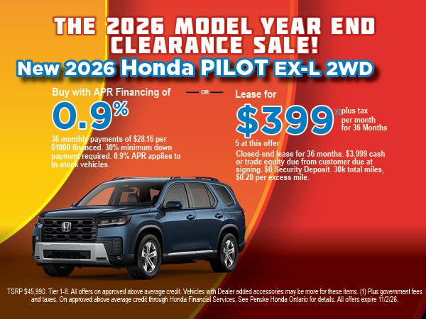 New Honda Pilot Ex-L