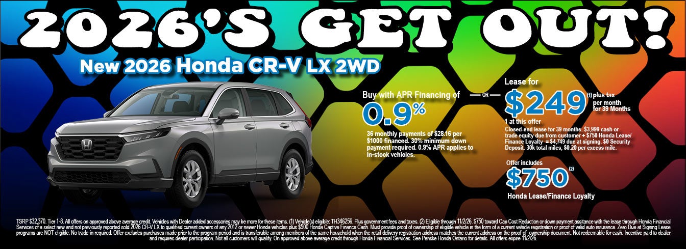 New Honda CR-V LX