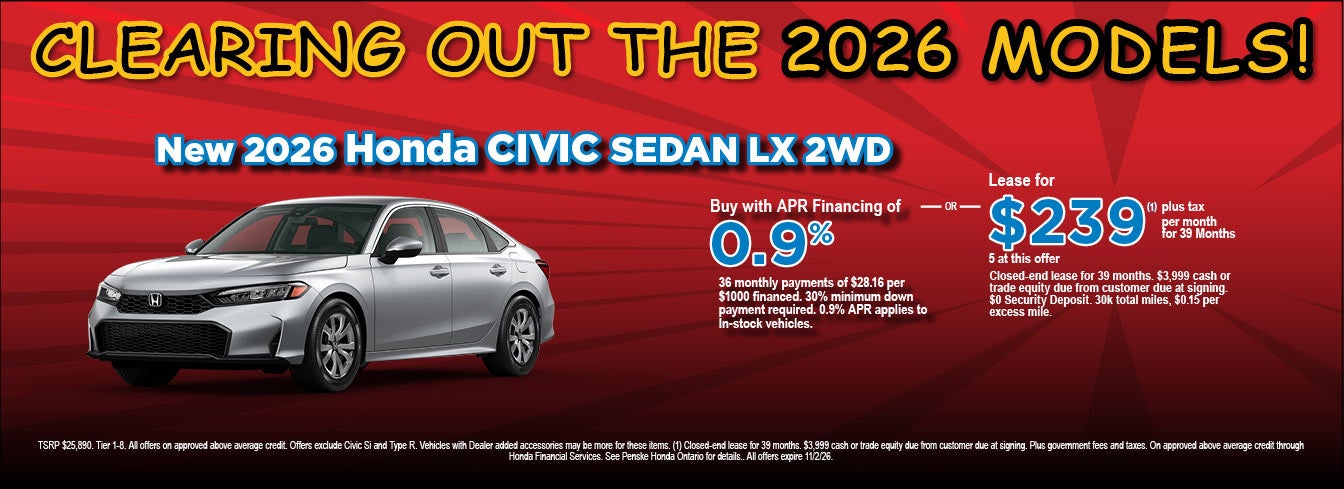 New Honda Civic Sedan LX