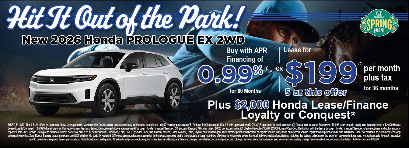 new 2026 Honda Prologue EX 2WD