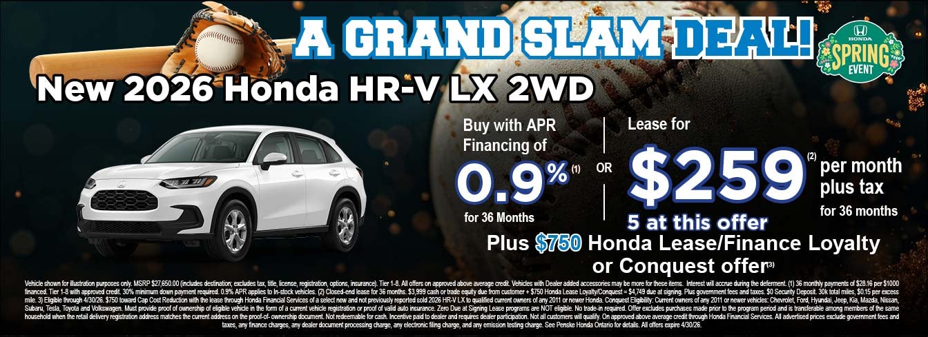 new 2026 Honda HR-V LX 2WD