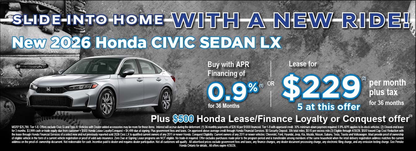 new 2026 Honda Civic Sedan LX