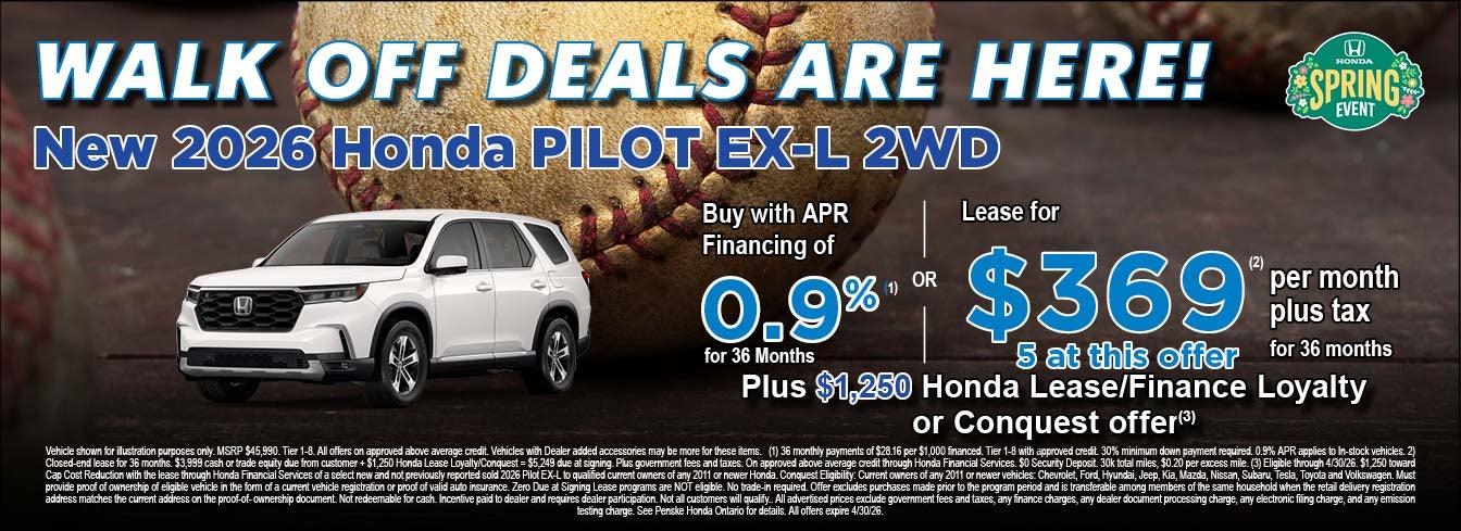 new 2026 Honda Pilot EX-L 2WD