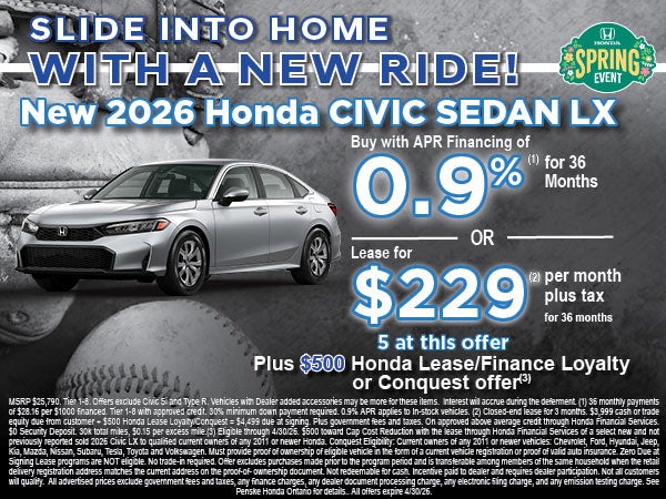 new 2026 Honda Civic Sedan LX
