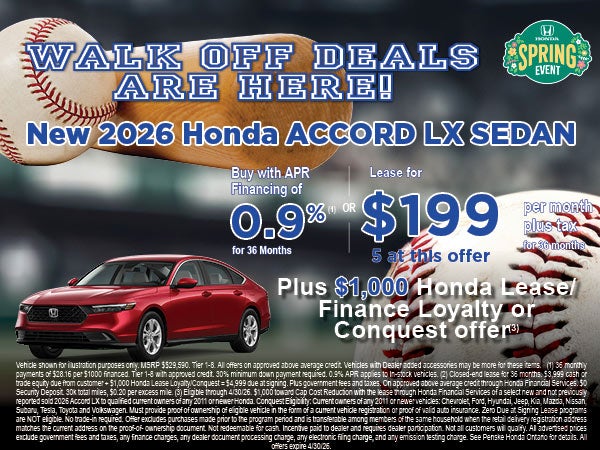 new 2026 Honda Accord LX Sedan