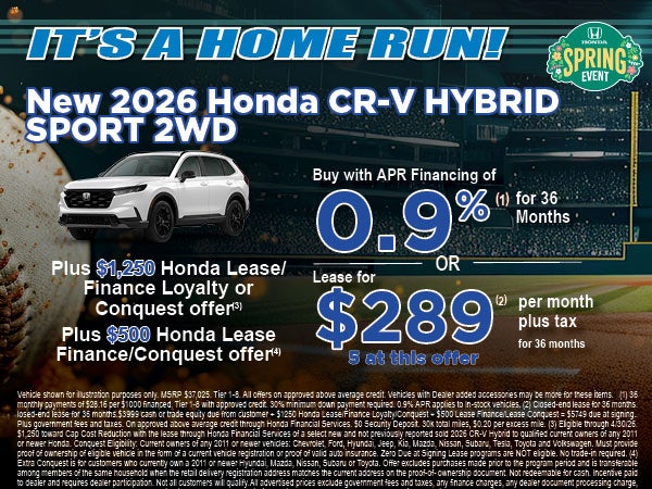 new 2026 Honda Honda CR-V Hybrid Sport 2WD