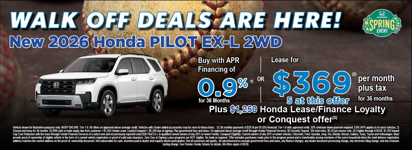 new 2026 Honda Pilot EX-L 2WD