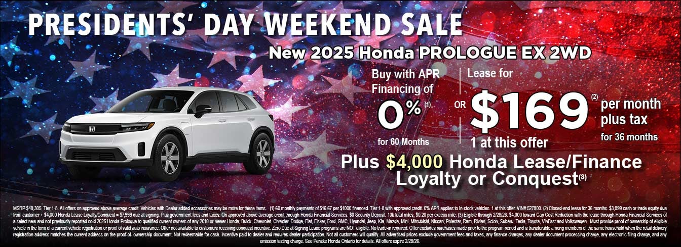 Presidents' Day Weekend Sale