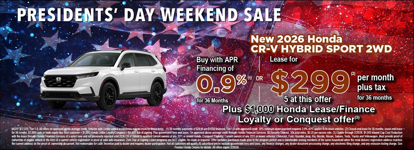 Presidents' Day Weekend Sale