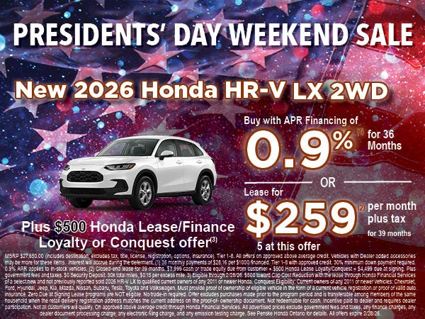 Presidents' Day Weekend Sale