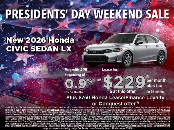 Presidents' Day Weekend Sale