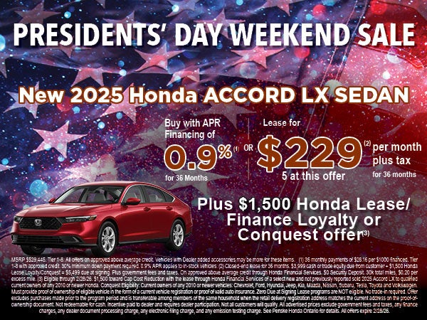 Presidents' Day Weekend Sale