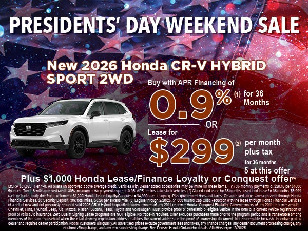 Presidents' Day Weekend Sale
